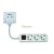 Powersplit 3-as elosztó kapcs., túlterh.véd, 2m H05VV-F 3G1,5mm2,fehér,max.3500W