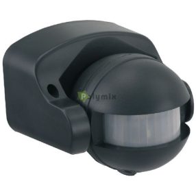 Mozgásérzékelő 110°, időzíthető, 1000W, fekete, IP44