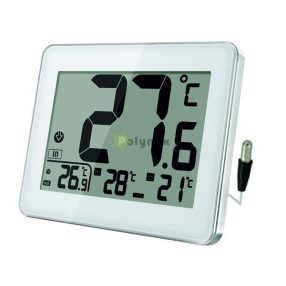digitális kül és beltéri hőmérő, FLAT fehér
