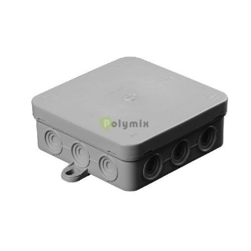 Felületre szerelhető kötődoboz, szürke, 100x100x40mm