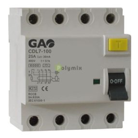 Fi relé 4P 40A 100mA, 230V~ , fehér