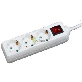 03K-1,4m 3 foglalatos 1,4m-es elosztó kapcsolóval 3x1mm2