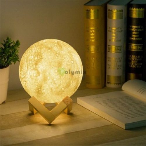 LED design lámpa MOONLIGHT újratölthető USB, távirányítóval, RGB, 120lm