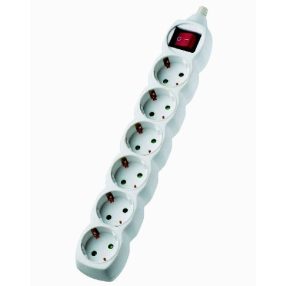 elosztó 6 Foglalat Kapcsolóval 3m 3x1,5mm2