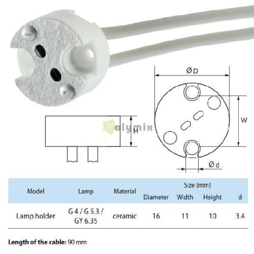 foglalat G4 - GY6,35