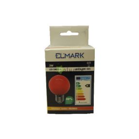 3W-E27 LED kisgömb izzó piros