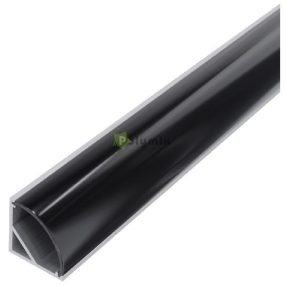   Alu Profil "V" 15.8x15.8mm Sarok Fekete búrával 1m