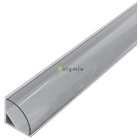   Alu Profil "V" 15.8x15.8mm Sarok Áttetsző búrával 2m