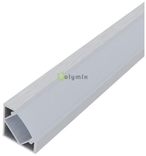 Alu Profil "V" 18.1x18.1mm Sarok Opál búrával 1m