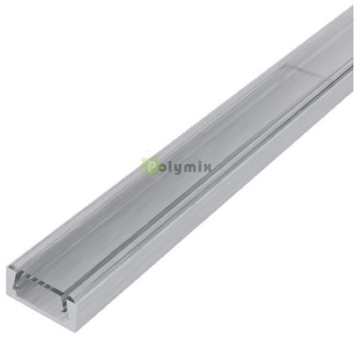 Alu Profil "U" 15.9x7.8mm Falon Kivüli Áttetsző búrával 1m