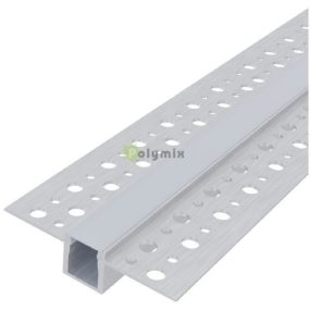   Alu Profil "U" 52.5x13.3mm Gipszkartonba Süllyeszhető Opál búrával 1m