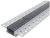 Alu Profil "U" 61x14mm Gipszkartonba Süllyeszthető Fekete méhsejt búrával 1m