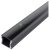 Alu Profil "U" 17.2x14.4mm Falon Kívüli Fekete - Fekete búrával 1m