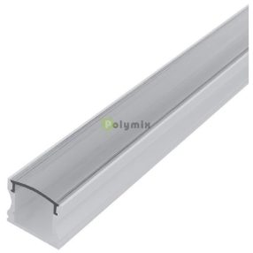   Alu Profil "U" 17.2x14.4mm Falon Kívüli áttetsző búrával 1m