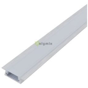   Alu Profil "U" 15.2x7.8mm Süllyeszthető Opál búrával 2m