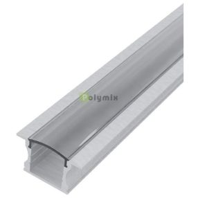   Alu Profil "U" 24x14.2mm Süllyeszhető áttetsző búrával 1m
