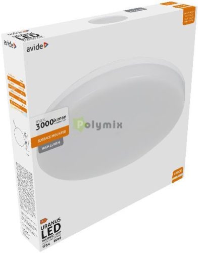 (Uranus) Cseppálló Mennyezeti Lámpa Kerek IP54 24/30W NW 4000K Fehér