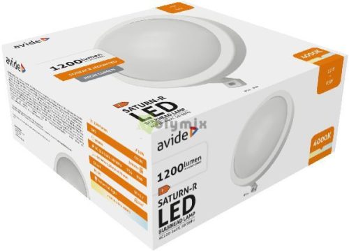 (Saturn-R)cseppálló Mennyezeti Lámpa Kerek IP54 12W NW 4000K Fehér