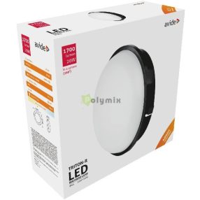   (Triton-R) Cseppálló Mennyezeti Lámpa Kerek IP65 20W NW 4000K Fekete