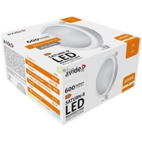   (Saturn-R)cseppálló Mennyezeti Lámpa Kerek IP54 6W NW 4000K Fehér