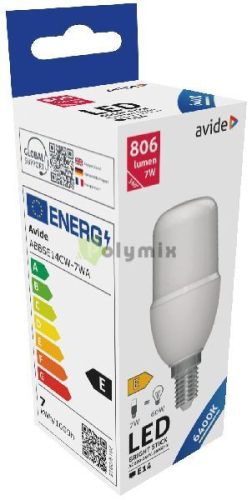 LED Bright Stick izzó T37 7W E14 CW 6400K