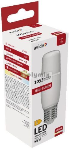 LED Bright Stick izzó T37 9.5W E27 WW 3000K