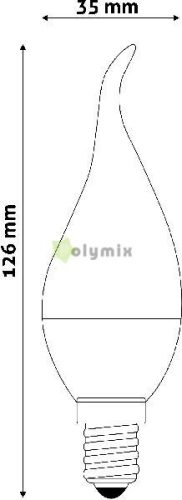 LED Candle Flame 6.5W E14 NW 4000K