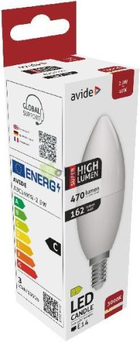 LED Candle 2.9W E14 WW 3000K Super High Lumen