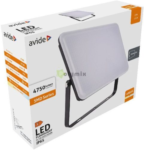LED Reflektor Slim SMD Keret nélküli 50W NW 4000K