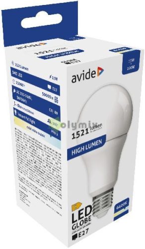 LED Globe A60 13W E27 CW 6400K