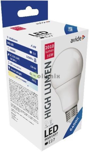 LED Globe A70 16W E27 CW 6400K
