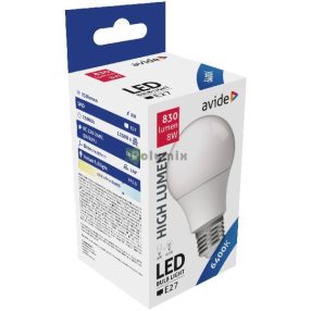 LED Globe A60 8W E27 CW 6400K
