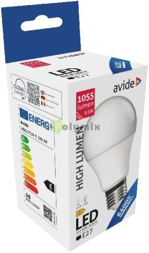 LED Globe A60 9.5W E27 CW 6400K