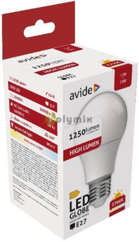 LED Globe A60 11W E27 EW 2700K