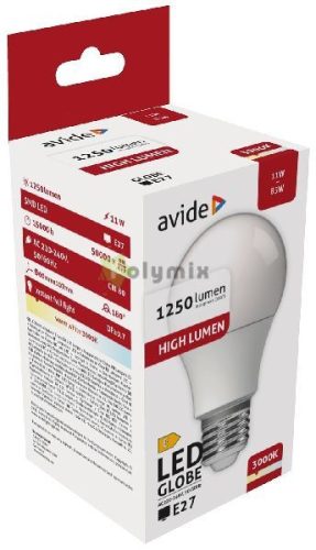 LED Globe A60 11W E27 WW 3000K