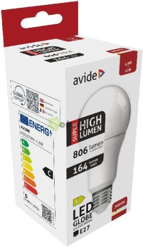 LED Globe A60 4.9W E27 WW 3000K Super High Lumen