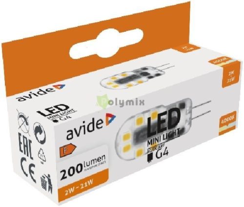 LED 2W G4 NW 4000K Fekvő