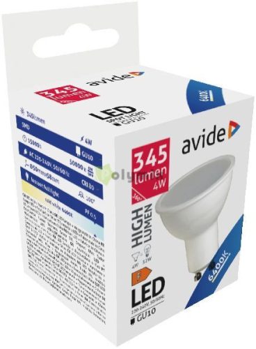 LED Spot Alu+plastic 4W GU10 CW 6400K
