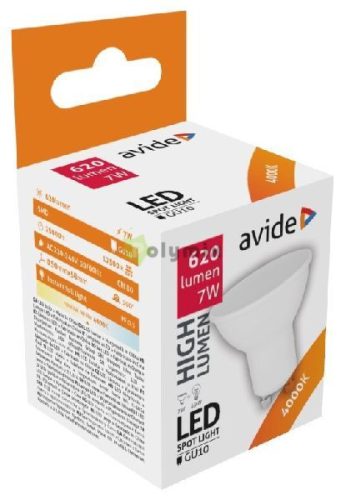 LED Spot Alu+plastic 7W GU10 NW 4000K