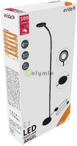 LED Állólámpa Angel 12W NW Fekete