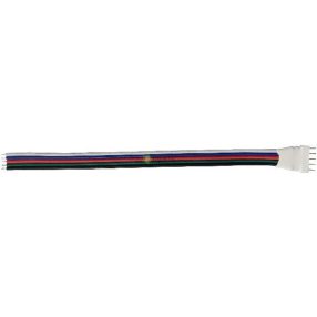 LED Szalag 12V RGB+W 5PIN Sima Kábel Apa Csatlakozó