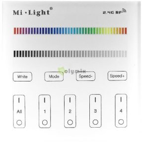   LED Szalag 12V RGB+W 4 Zónás RF Beépíthető /AC180-240V/ Érintőpaneles Távirányító