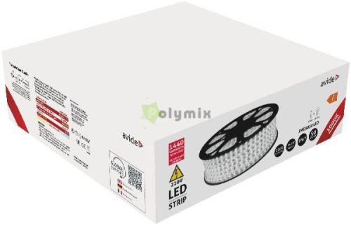 LED Szalag 220V 14.4W 3000K IP67 50m