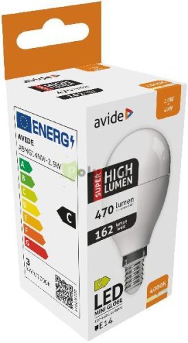 LED Globe Mini G45 2.9W E14 NW 4000K Super High Lumen