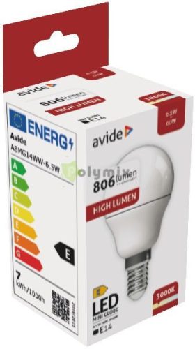 LED Globe Mini G45 6.5W E14 WW 3000K