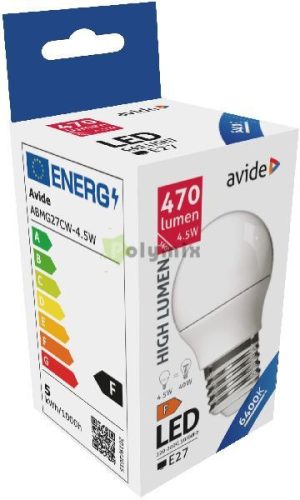 LED Globe Mini G45 4.5W E27 CW 6400K