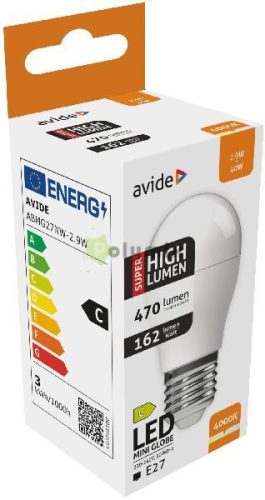 LED Globe Mini G45 2.9W E27 NW 4000K Super High Lumen