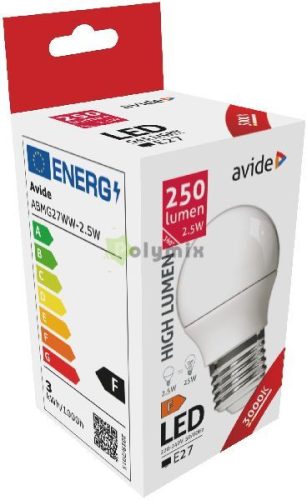 LED Globe Mini G45 2.5W E27 WW 3000K