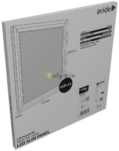 LED Panel 60x60cm 29W CW 6400K 120lm/W UGR+IP44 Industrial Range