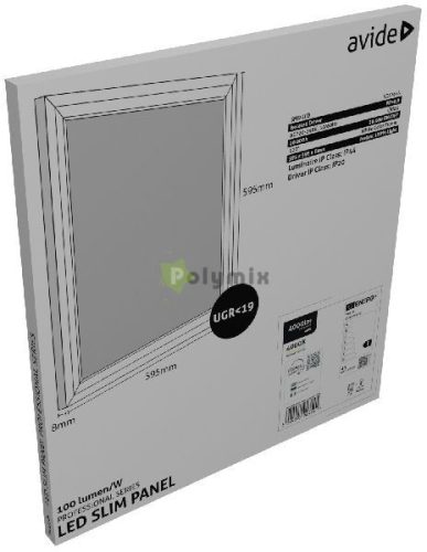 LED Panel 60x60cm 40W NW 4000K 100lm/W UGR+IP44 Professional Range